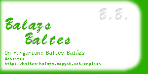 balazs baltes business card